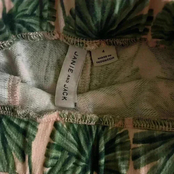 Janie and Jack tropical palm shorts girls size 4 - Picture 6 of 7